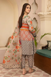 KP700-3PC Lawn Digital Printed Shirt With & Digital Printed Bamber Chiffon Dupatta